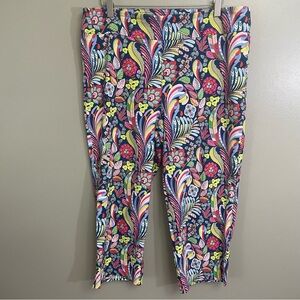 The Pioneer Woman Millennium Capri Pants XL Multicolor Pull On Stretch Floral